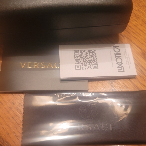 NWT Versace Red Gold Medusa Cat Eye Glasses Sunglasses - Picture 6 of 8